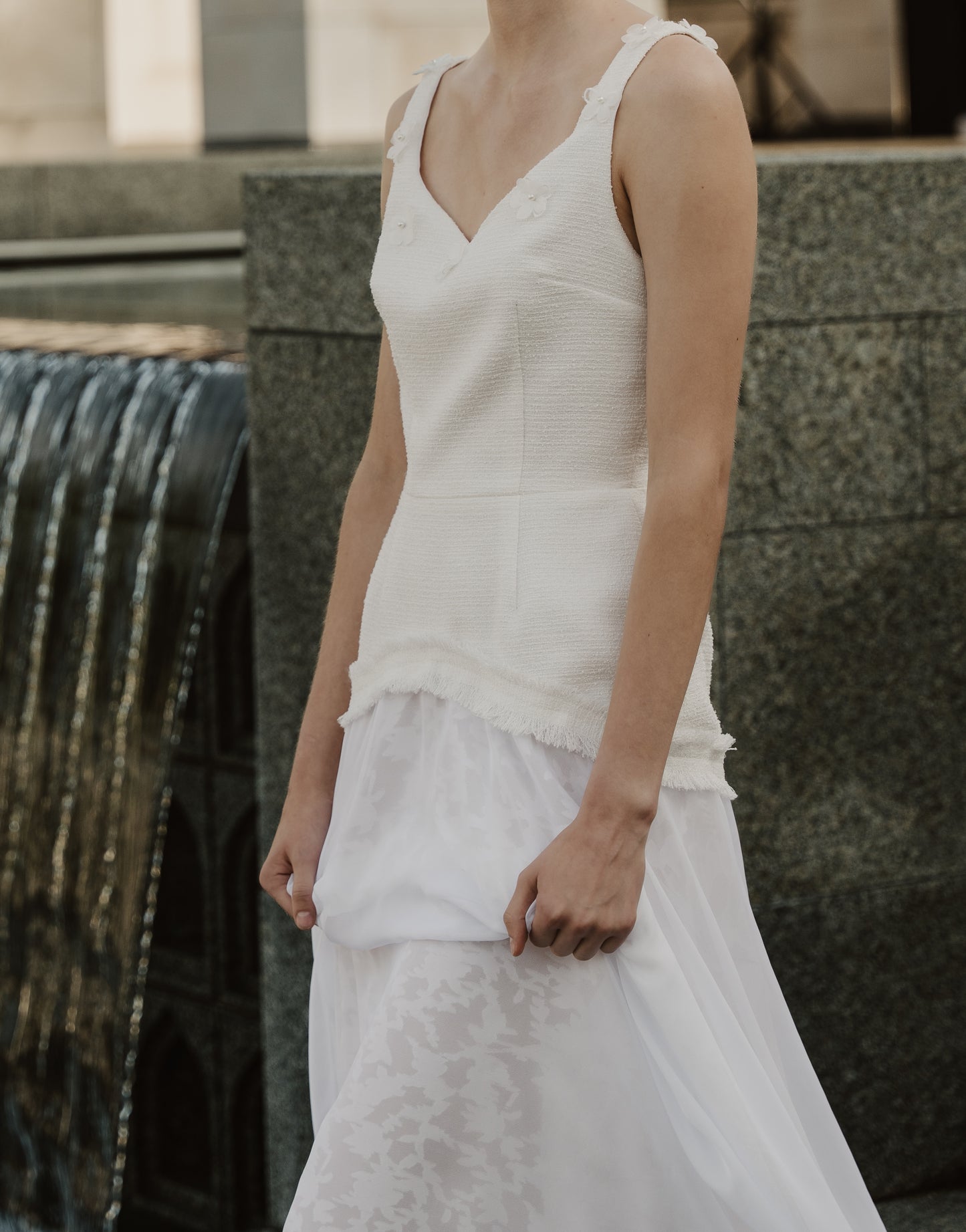 Chiffon wedding dress