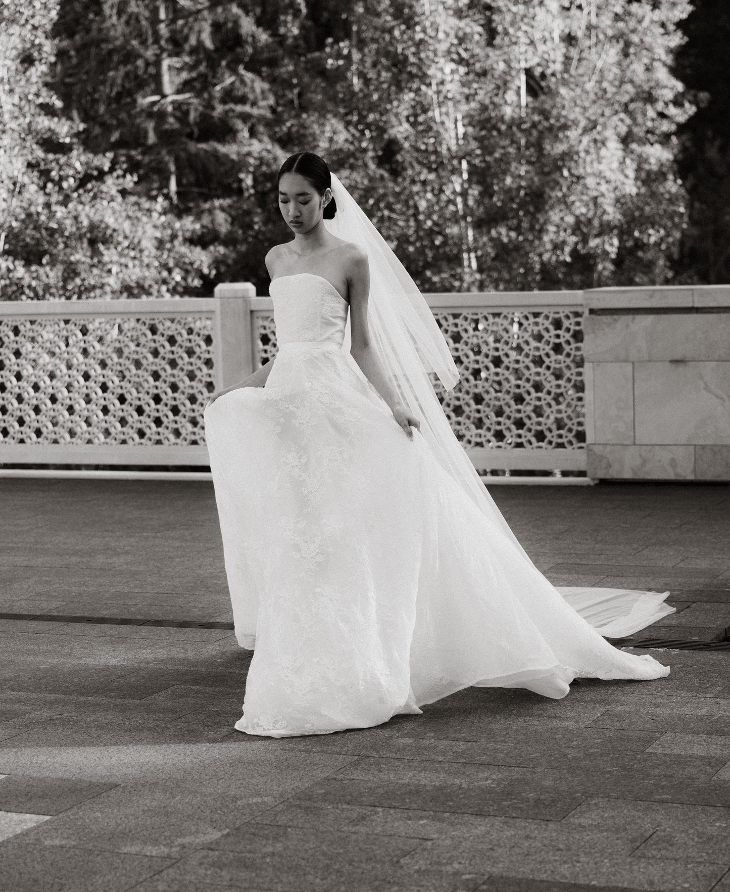 Chantilly lace wedding dress Edmonton