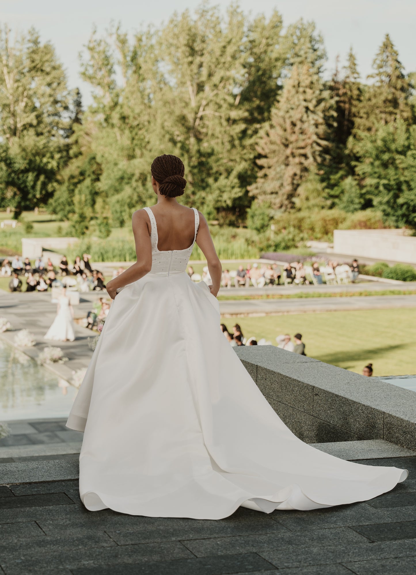 BEADED BODICE A-LINE DRESS
